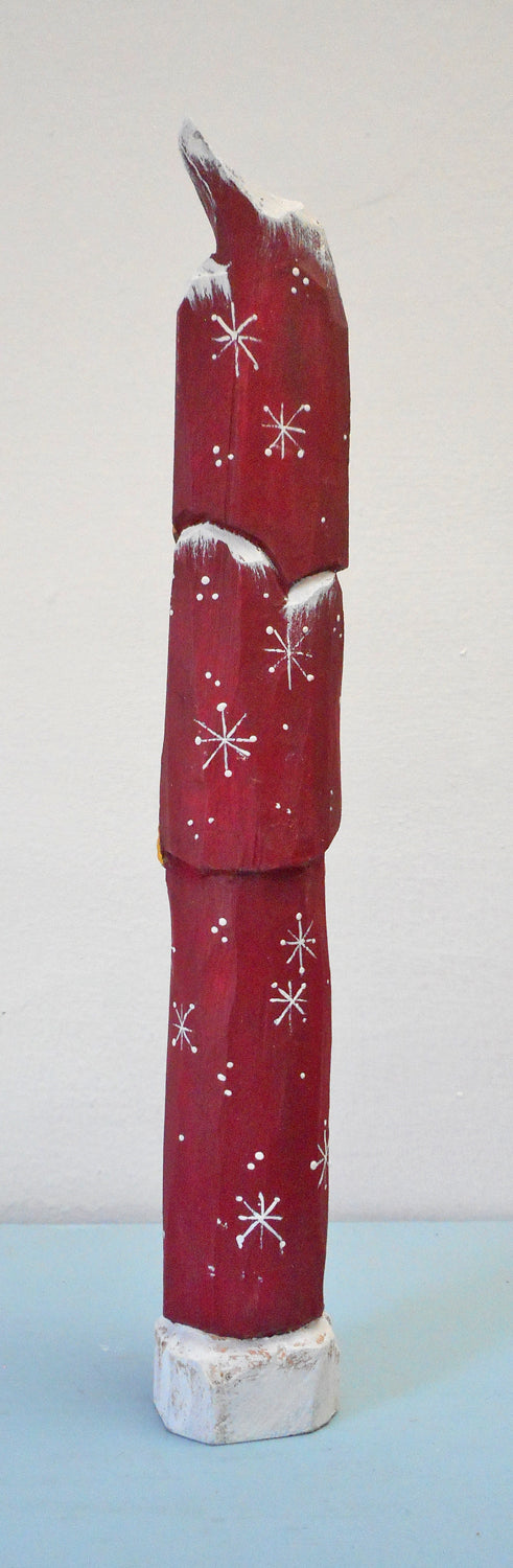 Wooden Pencil Santa Claus with Stocking