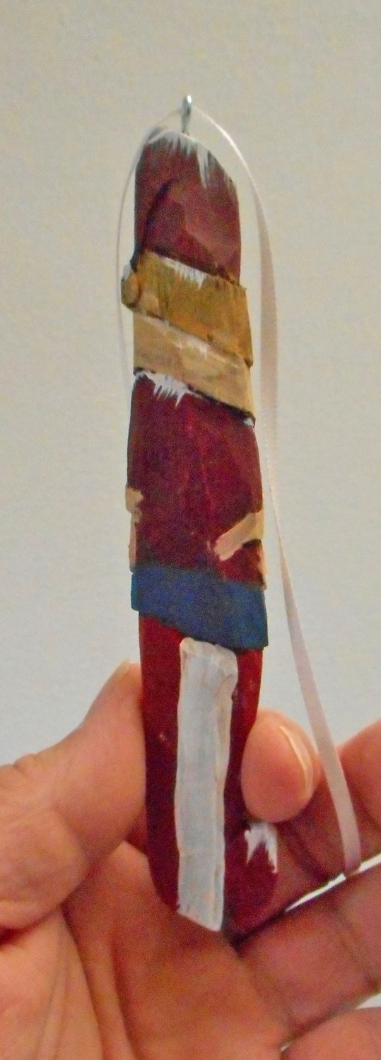 Patriotic Stocking Santa Claus Ornaments