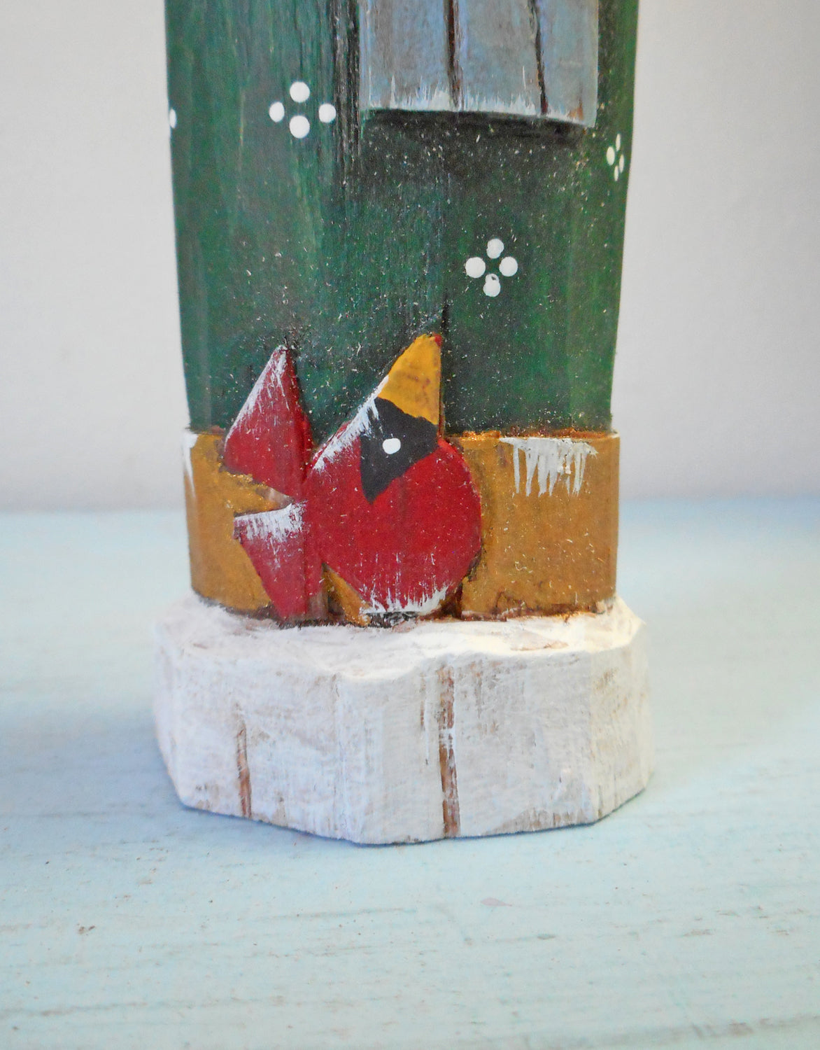 Vermont Pencil Santa Claus with Birdhouse