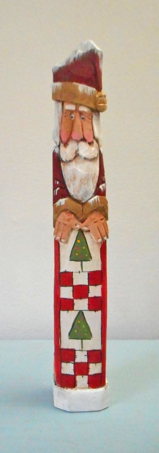Pencil Santa Claus with Quilt