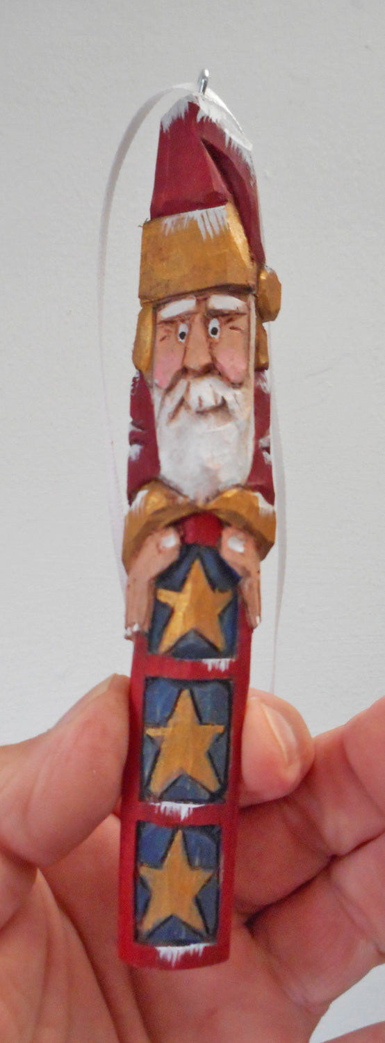 Patriotic Santa Claus ornament