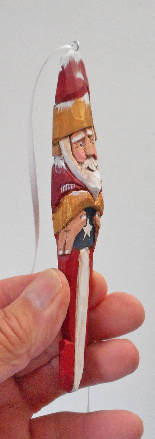 Patriotic Stocking Santa Claus Ornaments