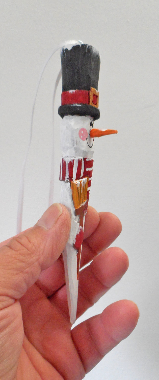 Wood Snowman Tree Ornament