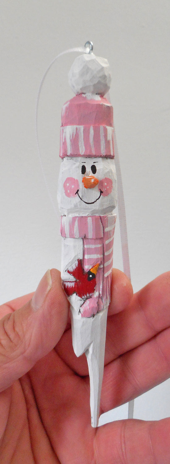 Snowman with Cardinal Ornament