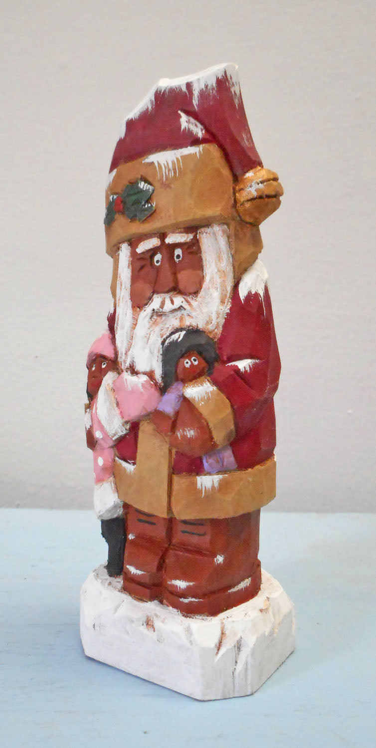 Black Santa Claus with Child