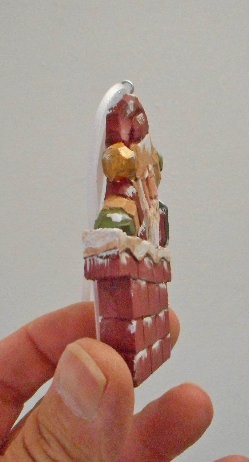 Santa Claus Chimney Christmas Ornament