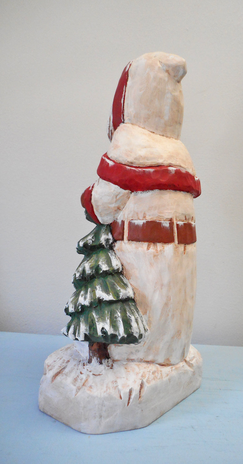 Kriss Kringle Santa Wood Sculpture