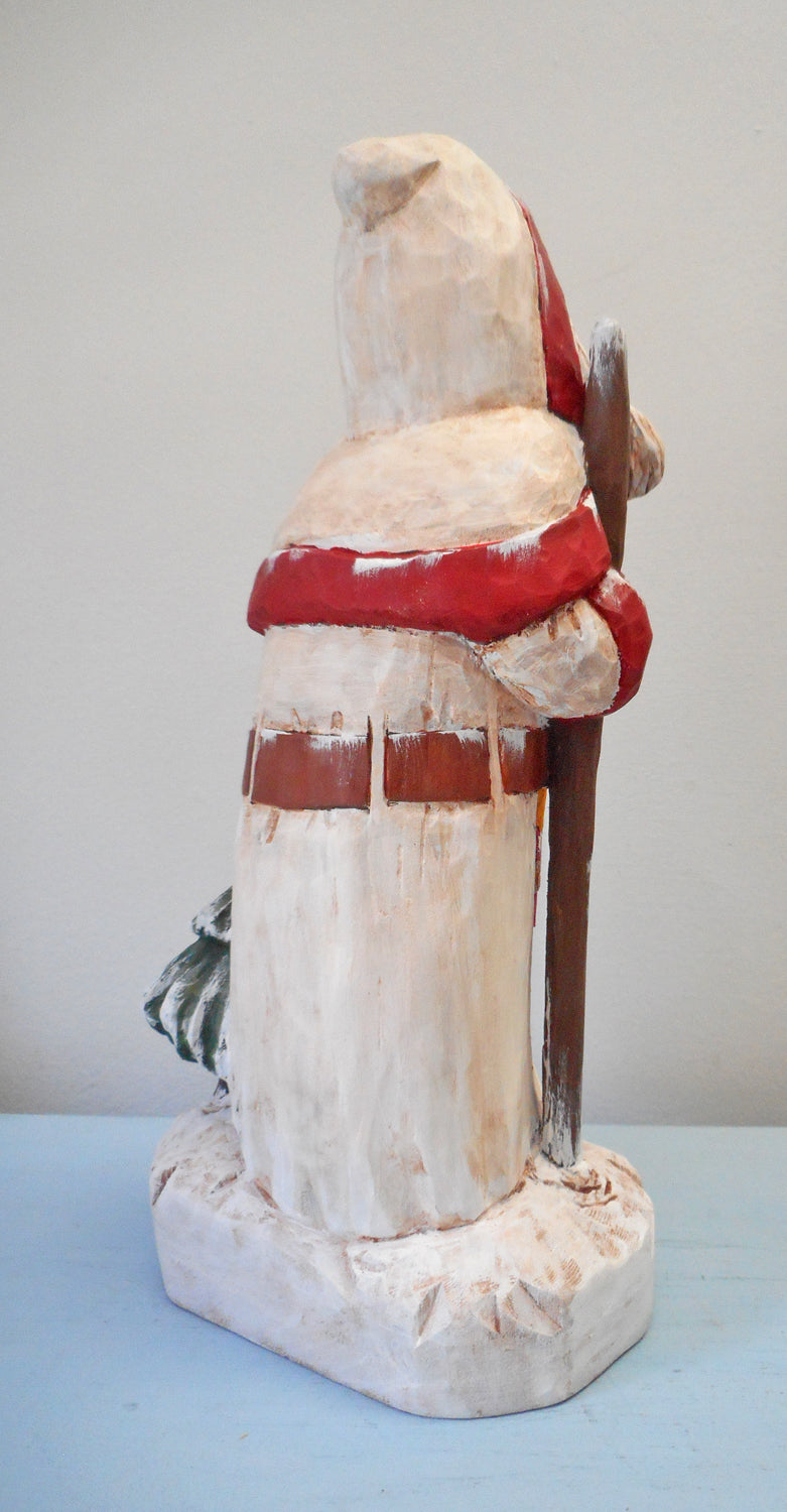 Kriss Kringle Santa Wood Sculpture
