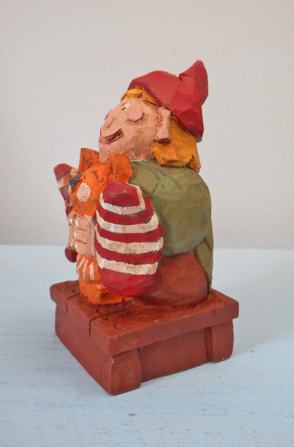 Christmas Elf hugs Cat