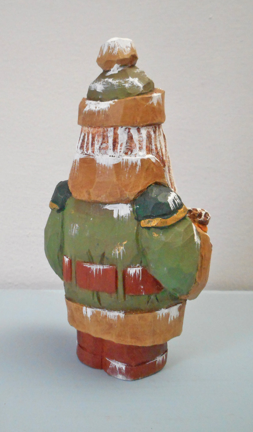 Irish Hand Carved Santa Claus with beer