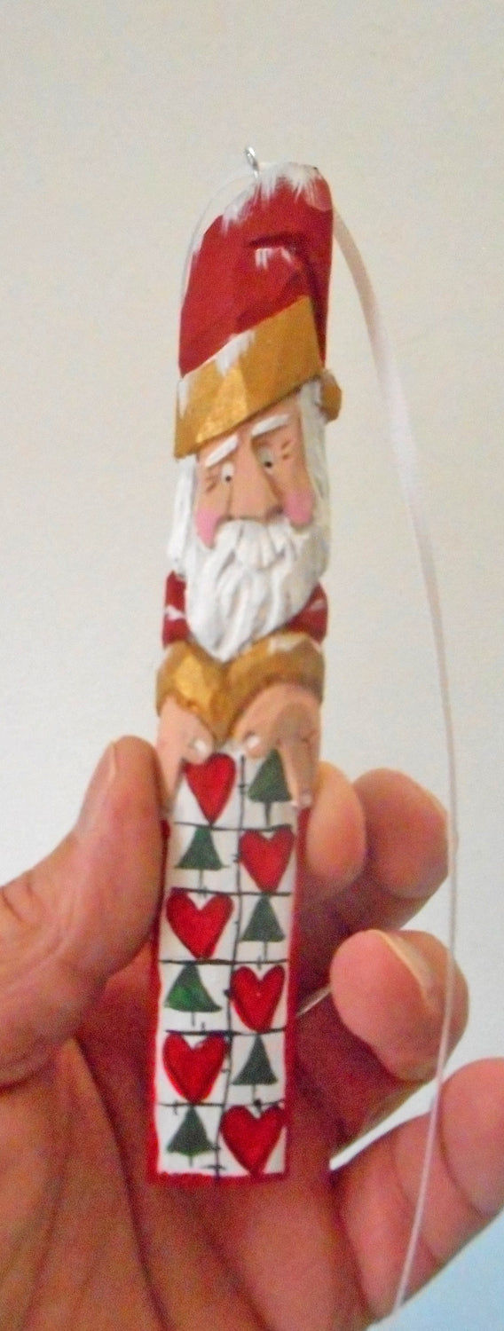 Santa Claus with Quilt Tree Ornament