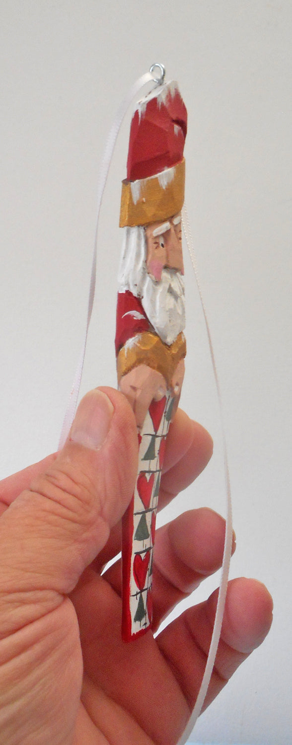Santa Claus with Quilt Tree Ornament