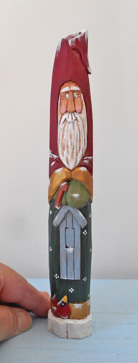 Vermont Pencil Santa Claus with Birdhouse