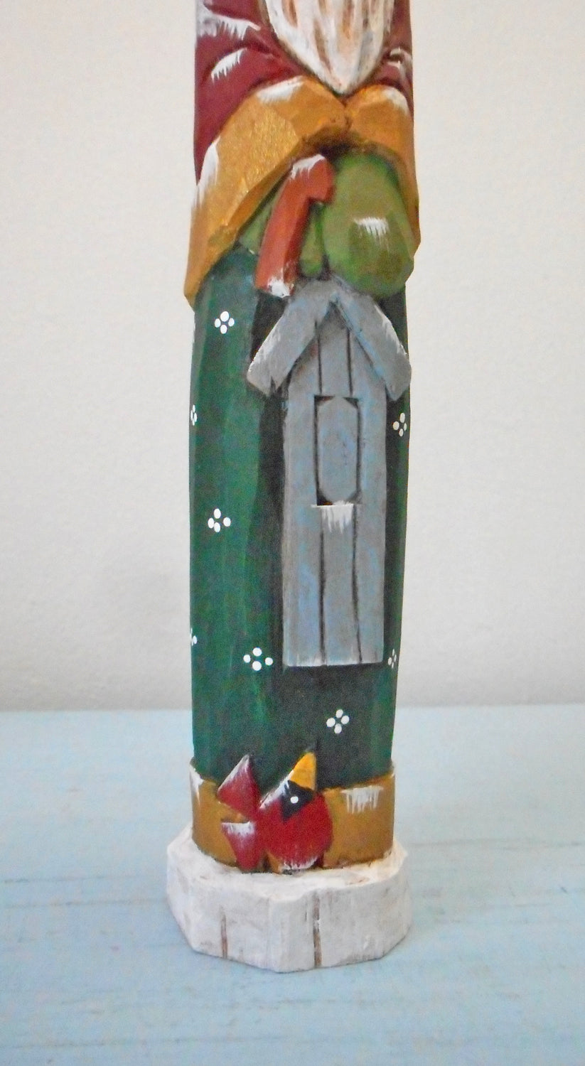 Vermont Pencil Santa Claus with Birdhouse