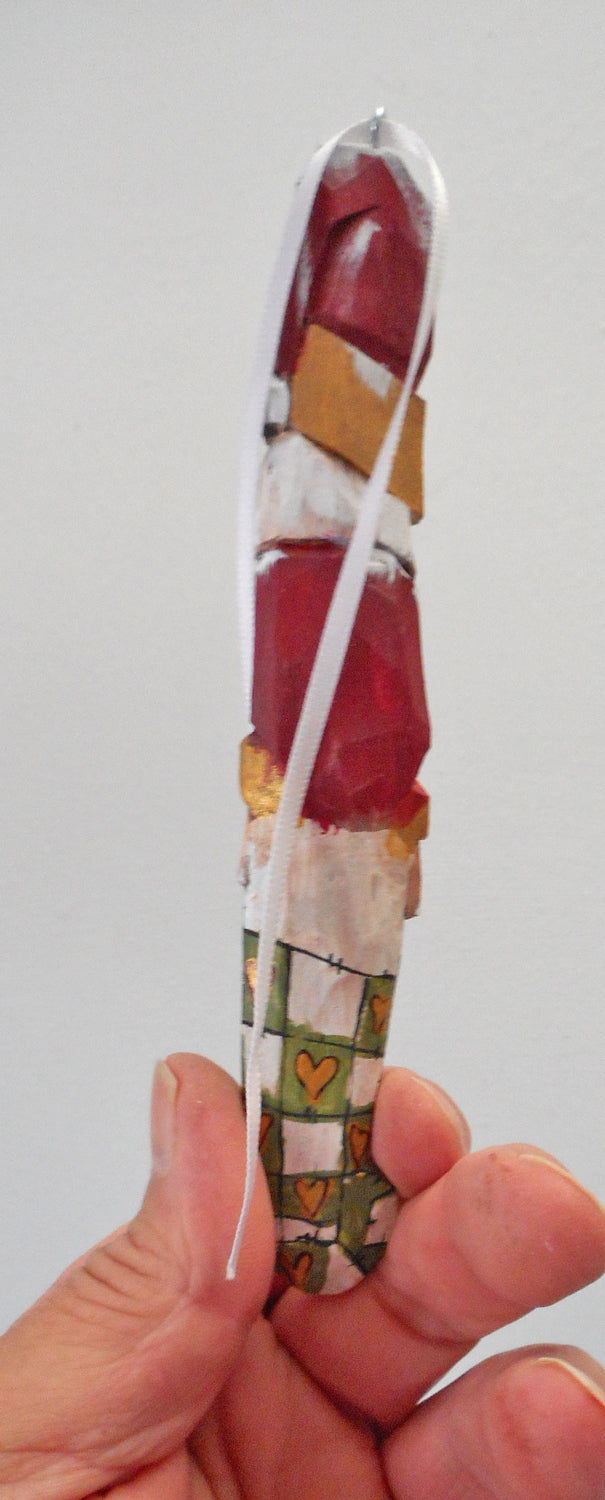 Wooden Santa Ornament