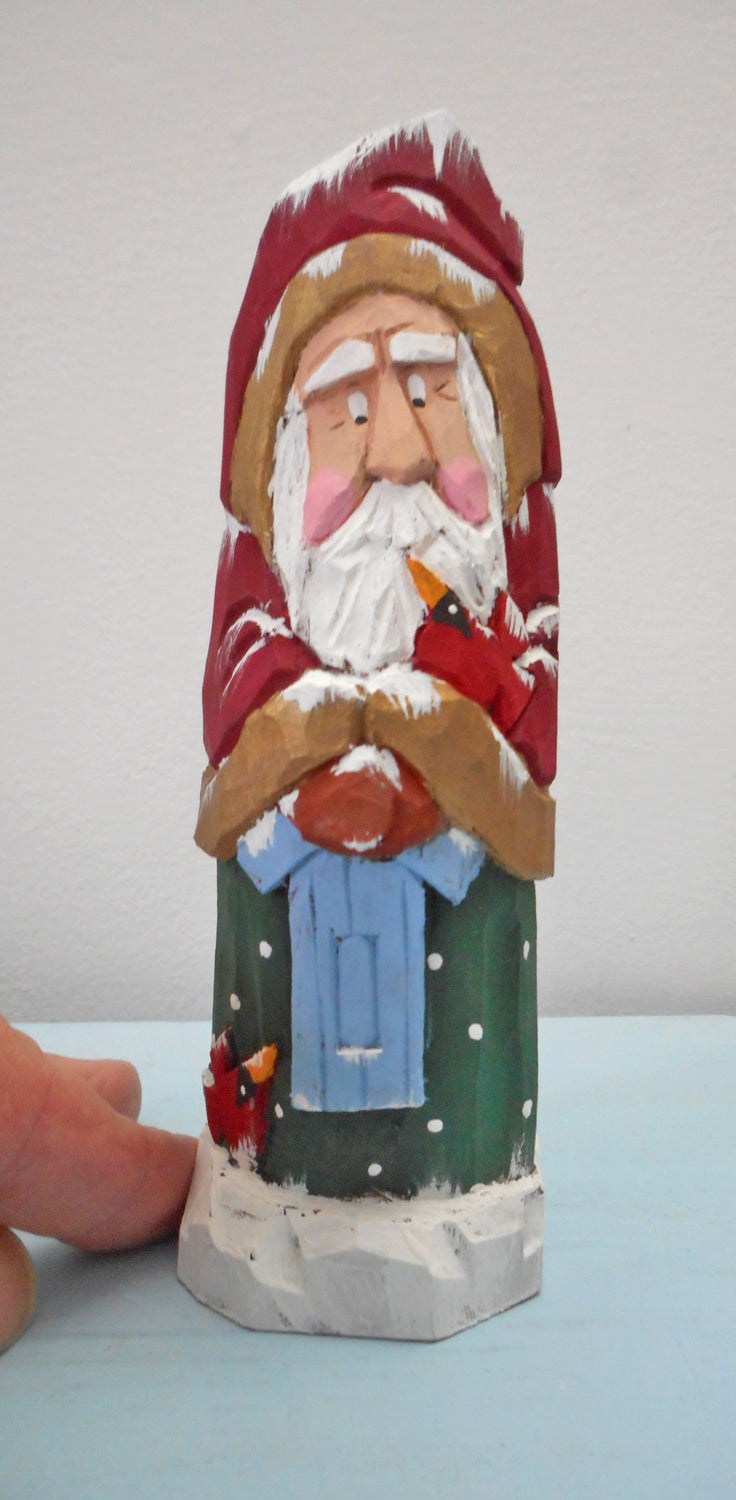 Hand Carved Old World Santa Claus Decoration
