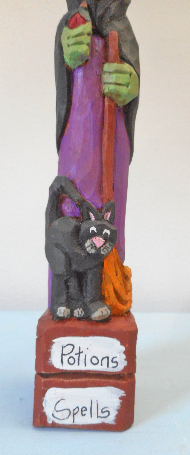 Halloween Witch with Cat