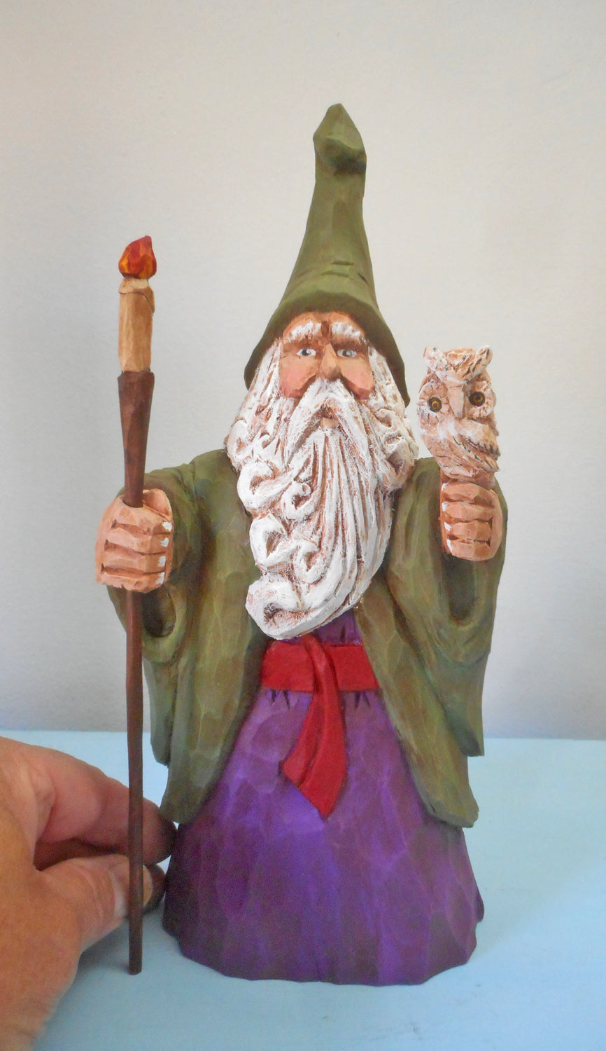 Hand Carved Wizard Decoration