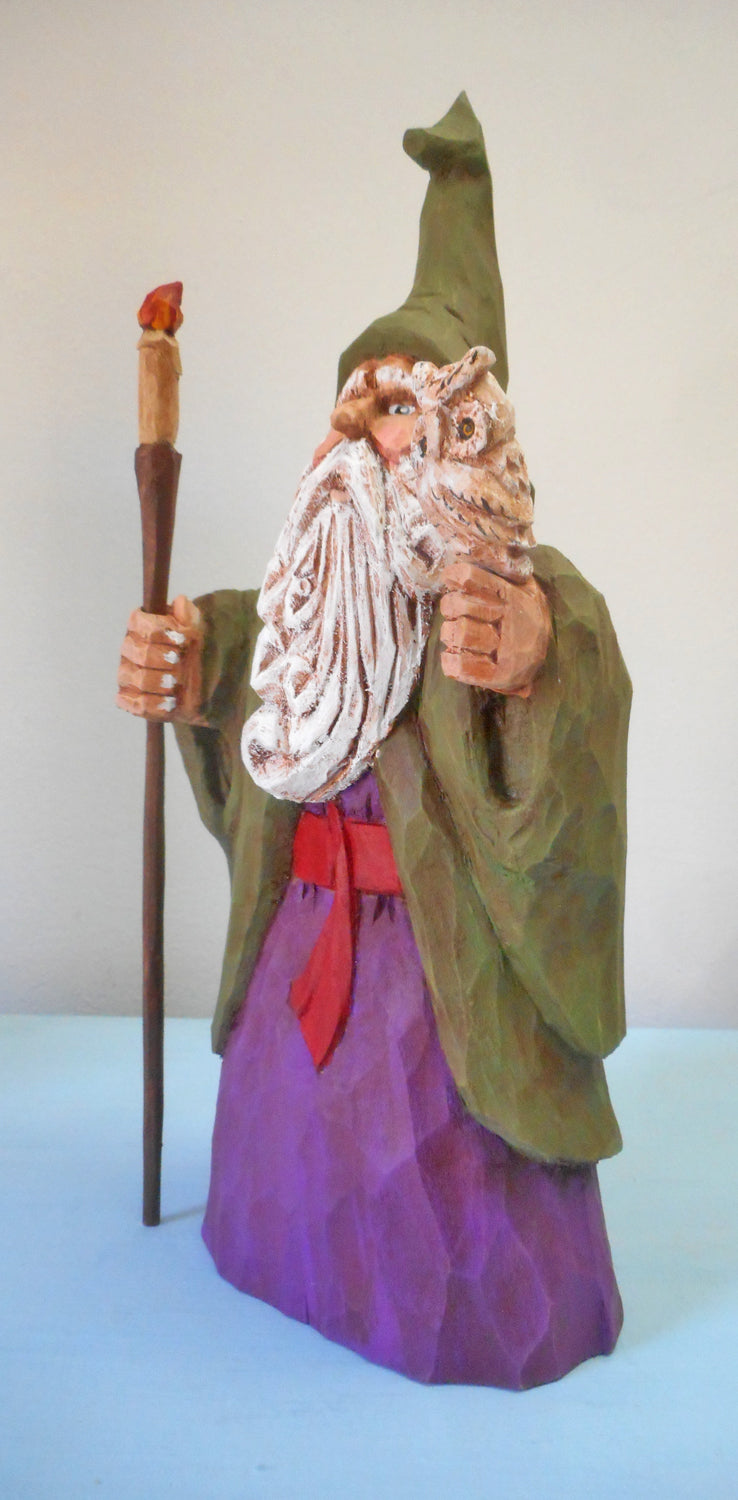 Hand Carved Wizard Decoration