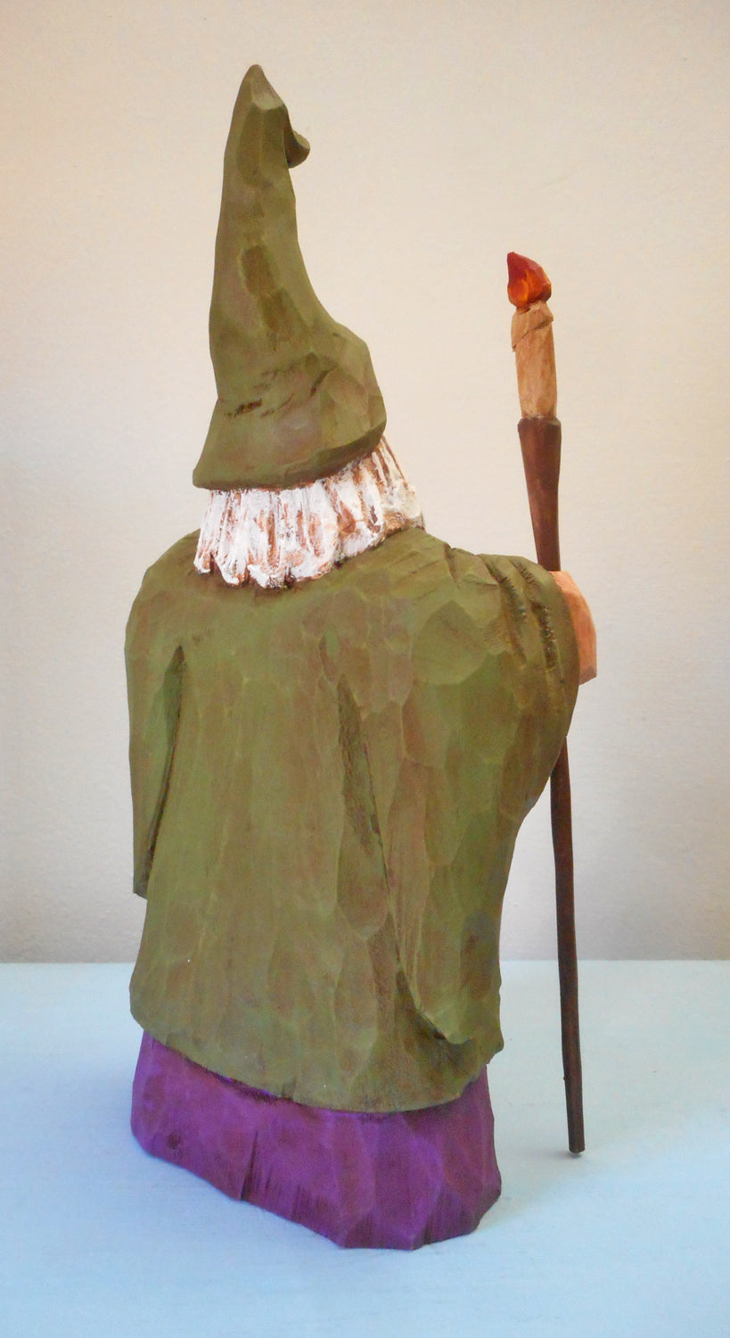 Hand Carved Wizard Decoration