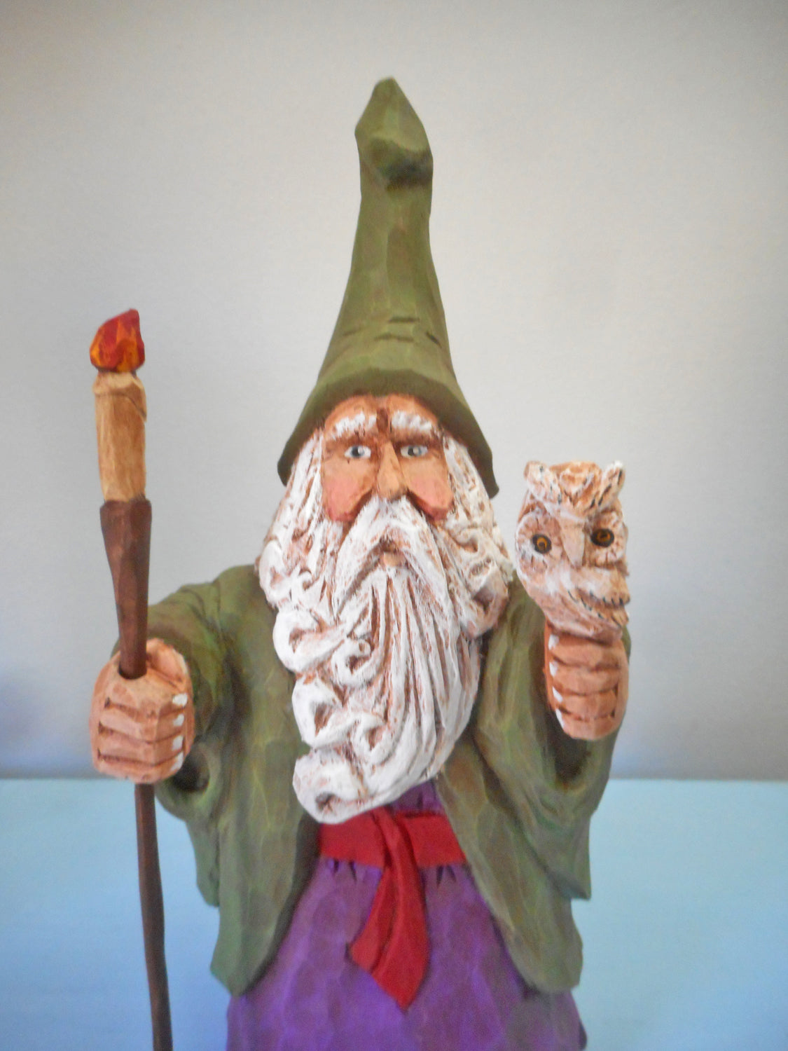 Hand Carved Wizard Decoration