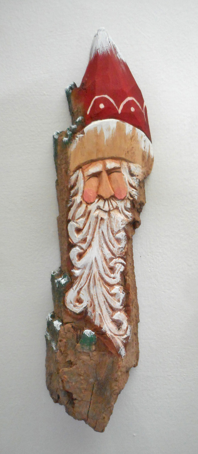 Cottonwood Santa Claus Bust Carving