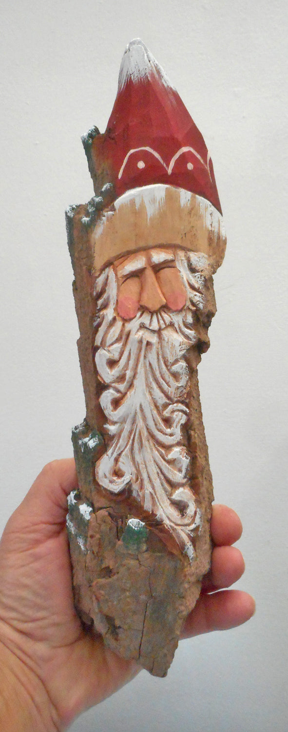 Cottonwood Santa Claus Bust Carving