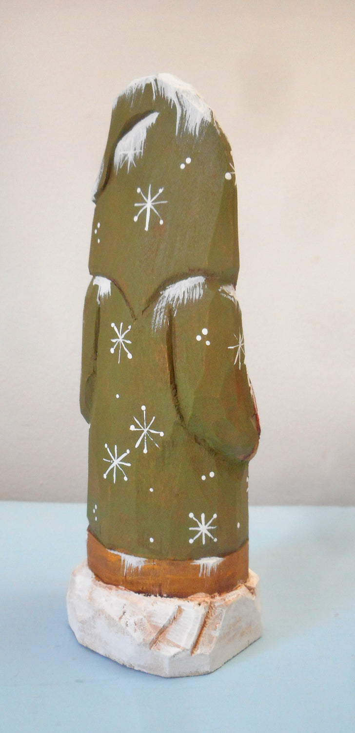 Hand Carved Old World Santa Claus Decoration