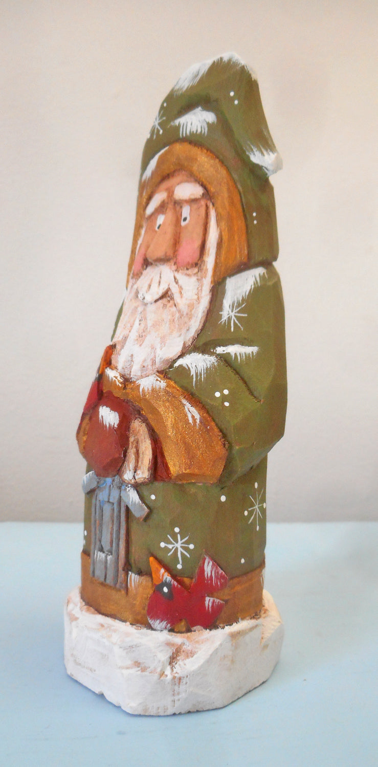 Hand Carved Old World Santa Claus Decoration