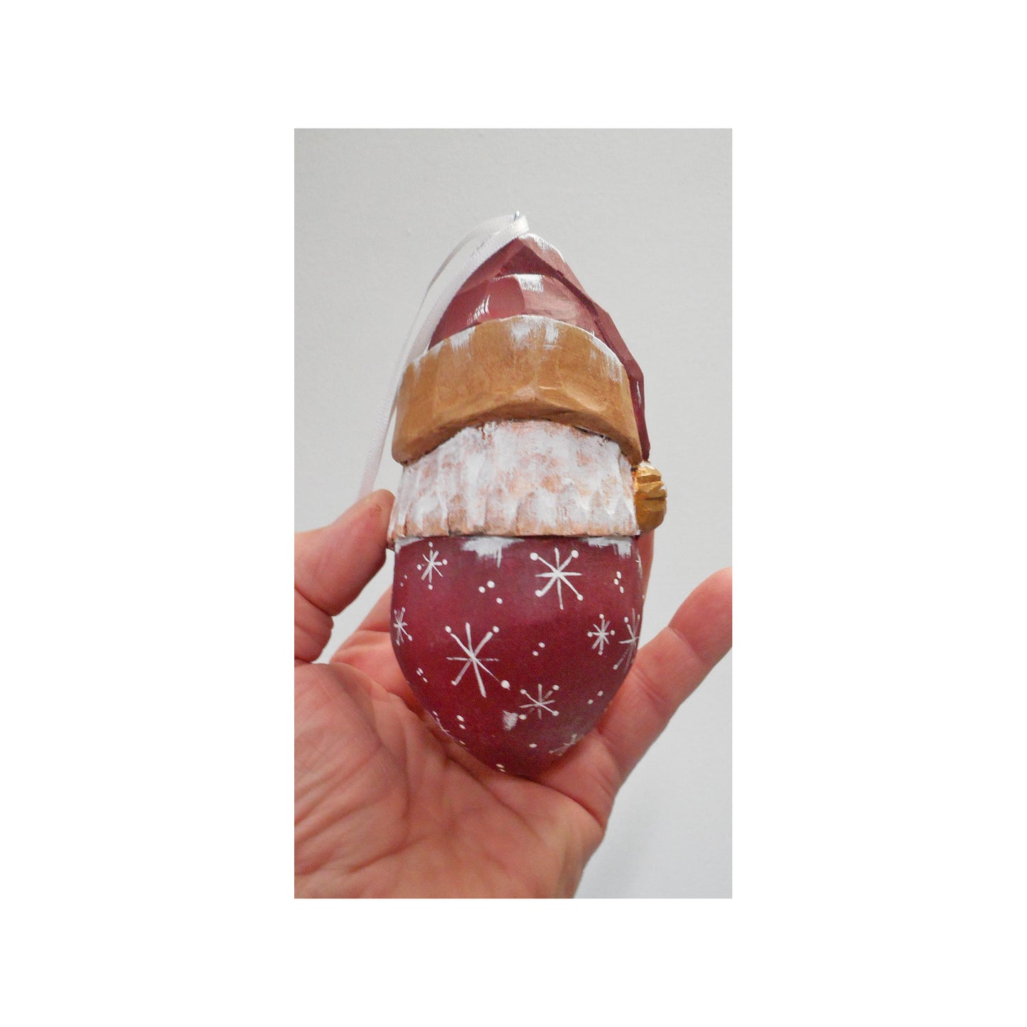 Full Round Santa Bust Christmas Ornament