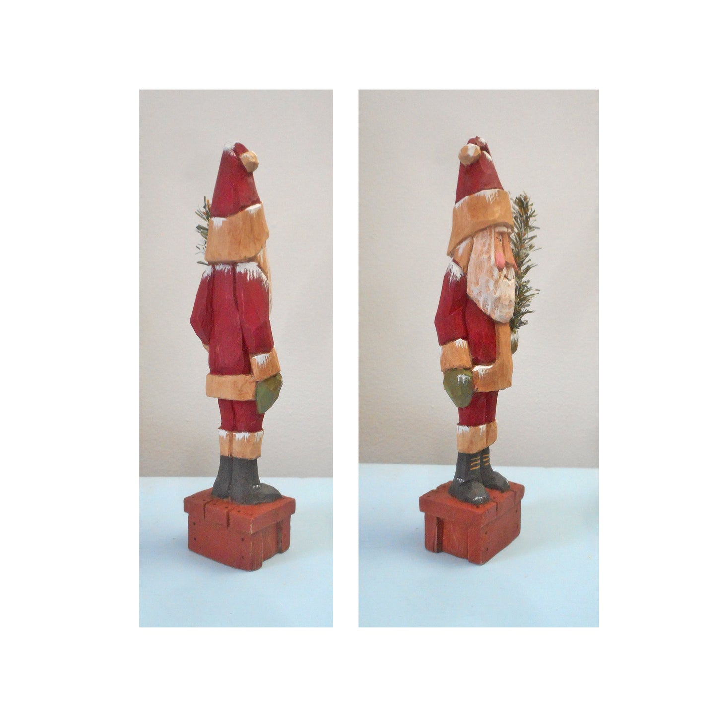 Hand Carved Wood Old World Santa Claus