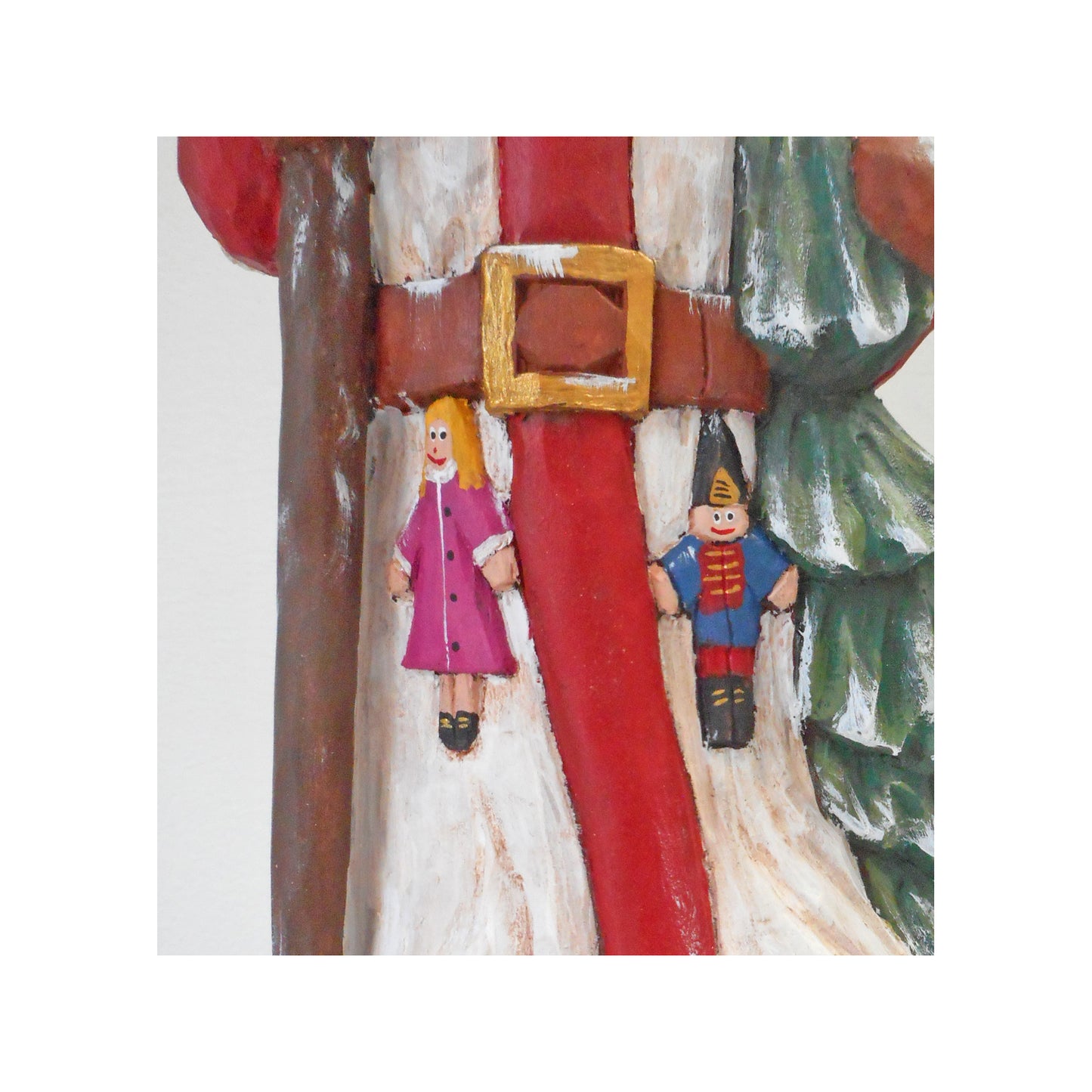 Kriss Kringle Santa Wood Sculpture