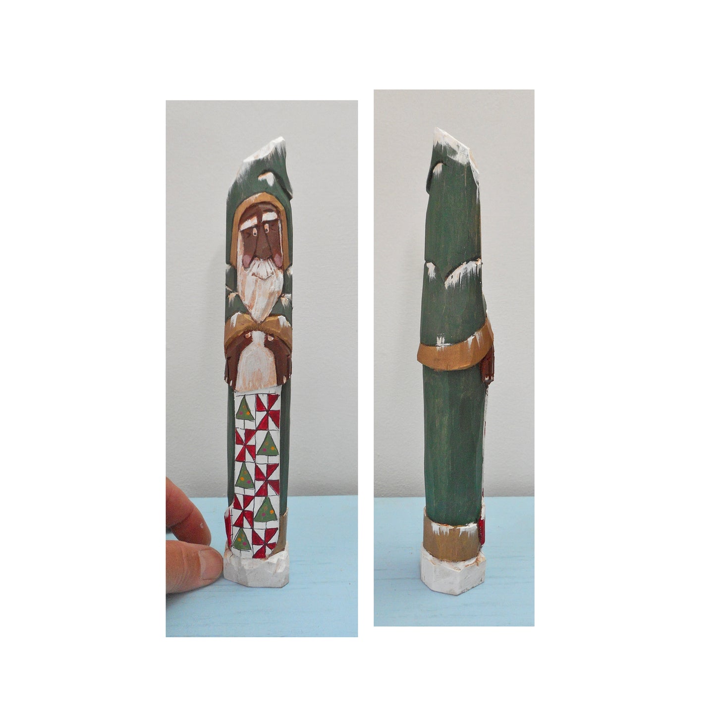 African American Santa Claus with Stocking