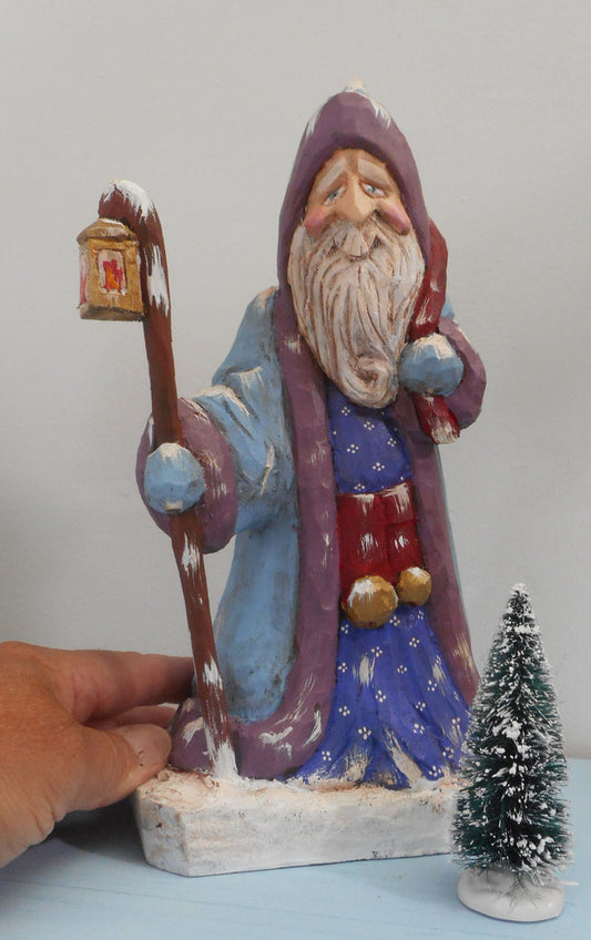 Juenissen Old World Santa Claus with Lantern