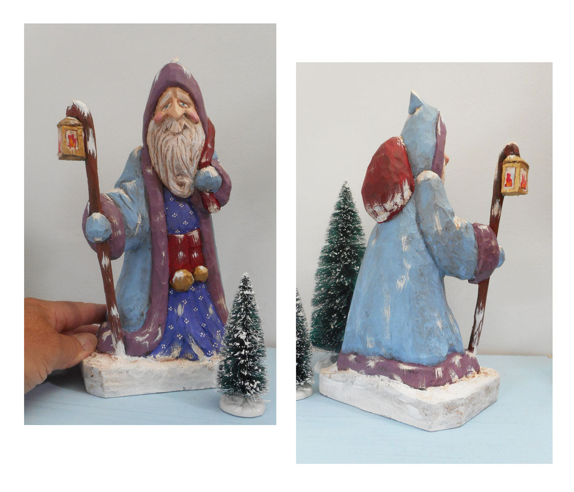Juenissen Old World Santa Claus with Lantern