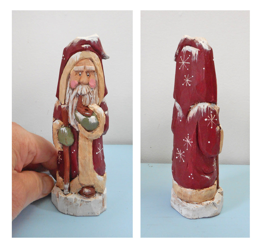 Old World Santa Claus woodcarving