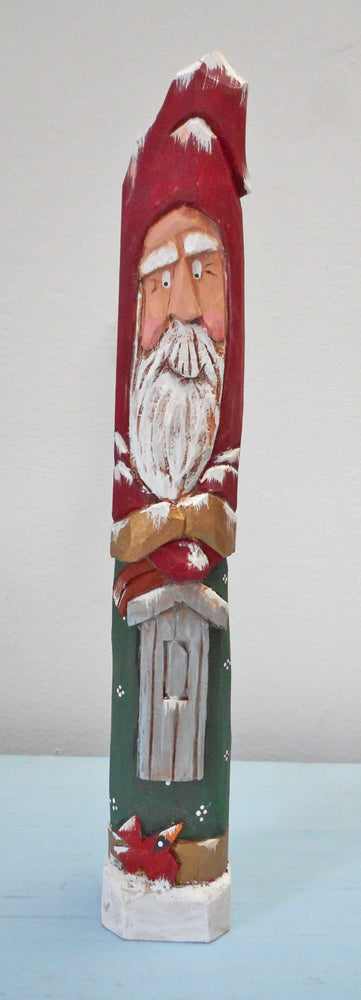 Vermont Pencil Santa Claus with Birdhouse