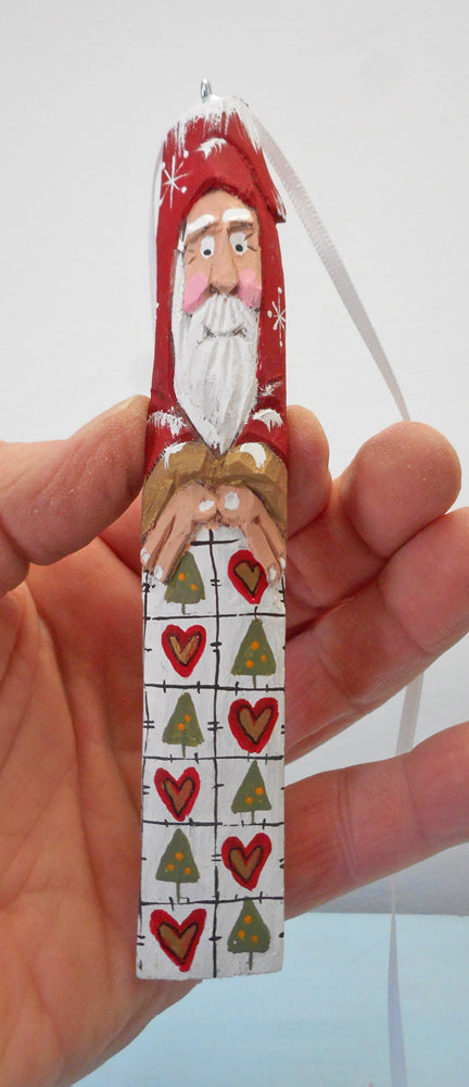 Santa Claus with Quilt Tree Ornament