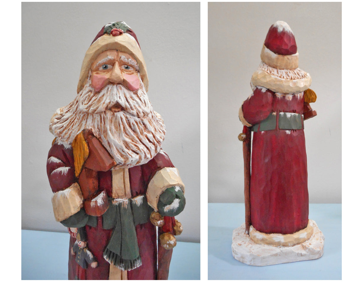 Old World Santa Claus with Rocking Horse