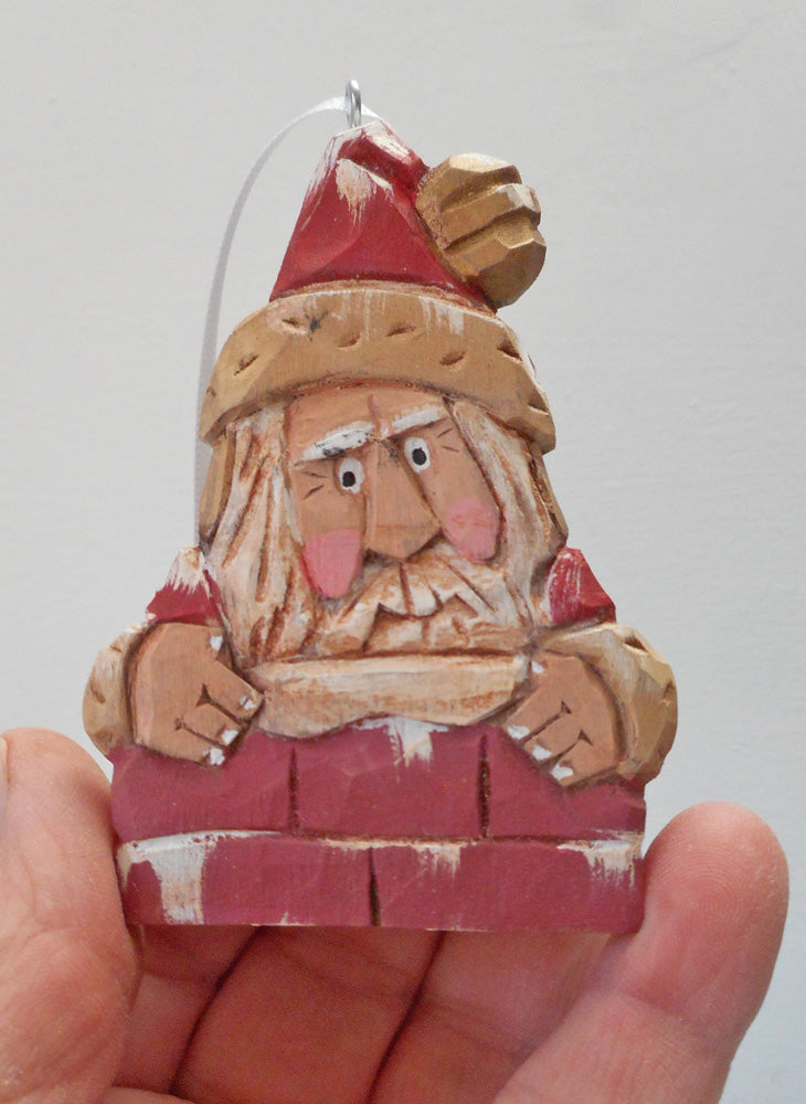 Wood Folk Art Christmas Ornament