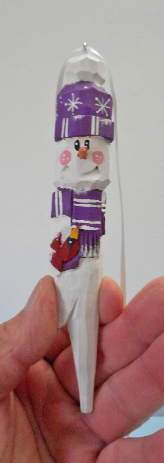 Wood Snowman Ornament