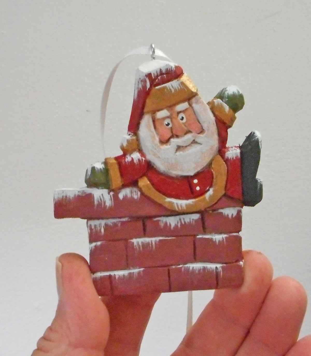 Santa Claus Chimney Christmas Ornament