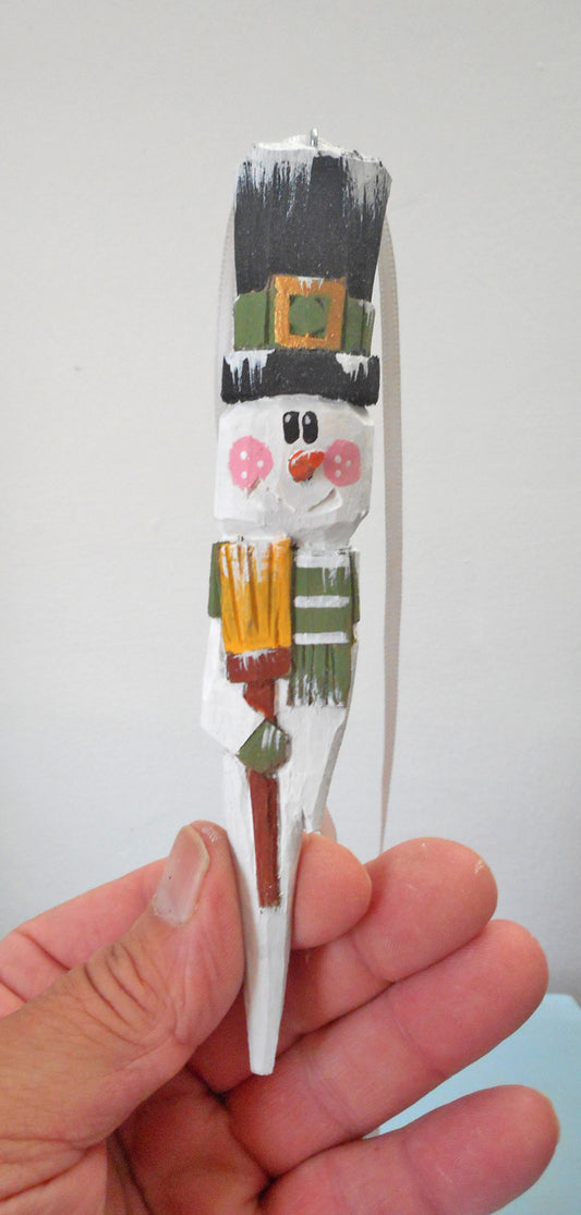 Wood Snowman Tree Ornament