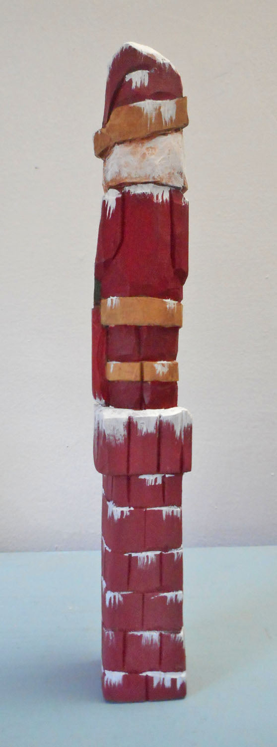 Chimney Pencil Santa Claus Wood Carving