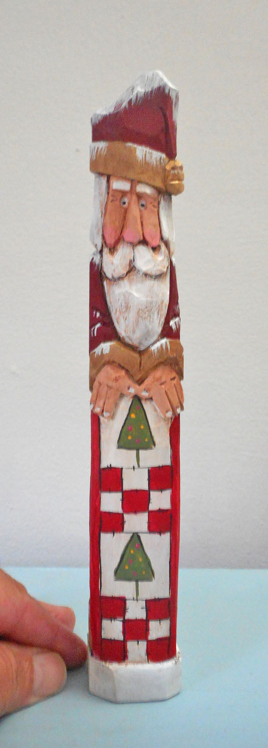 Pencil Santa Claus with Quilt