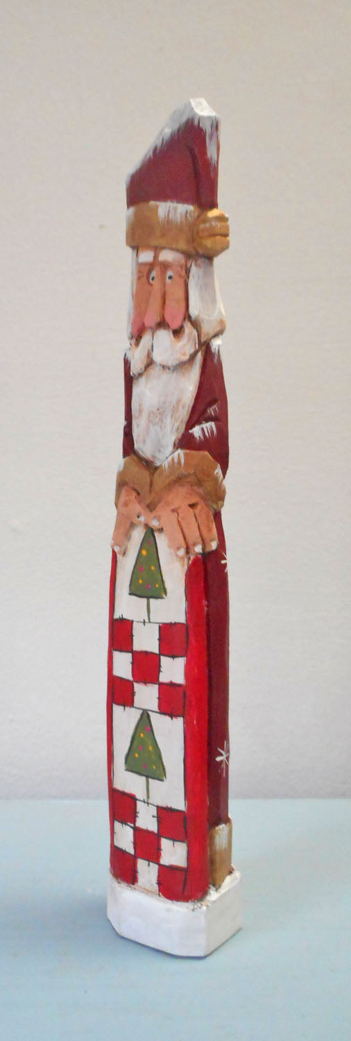 Pencil Santa Claus with Quilt