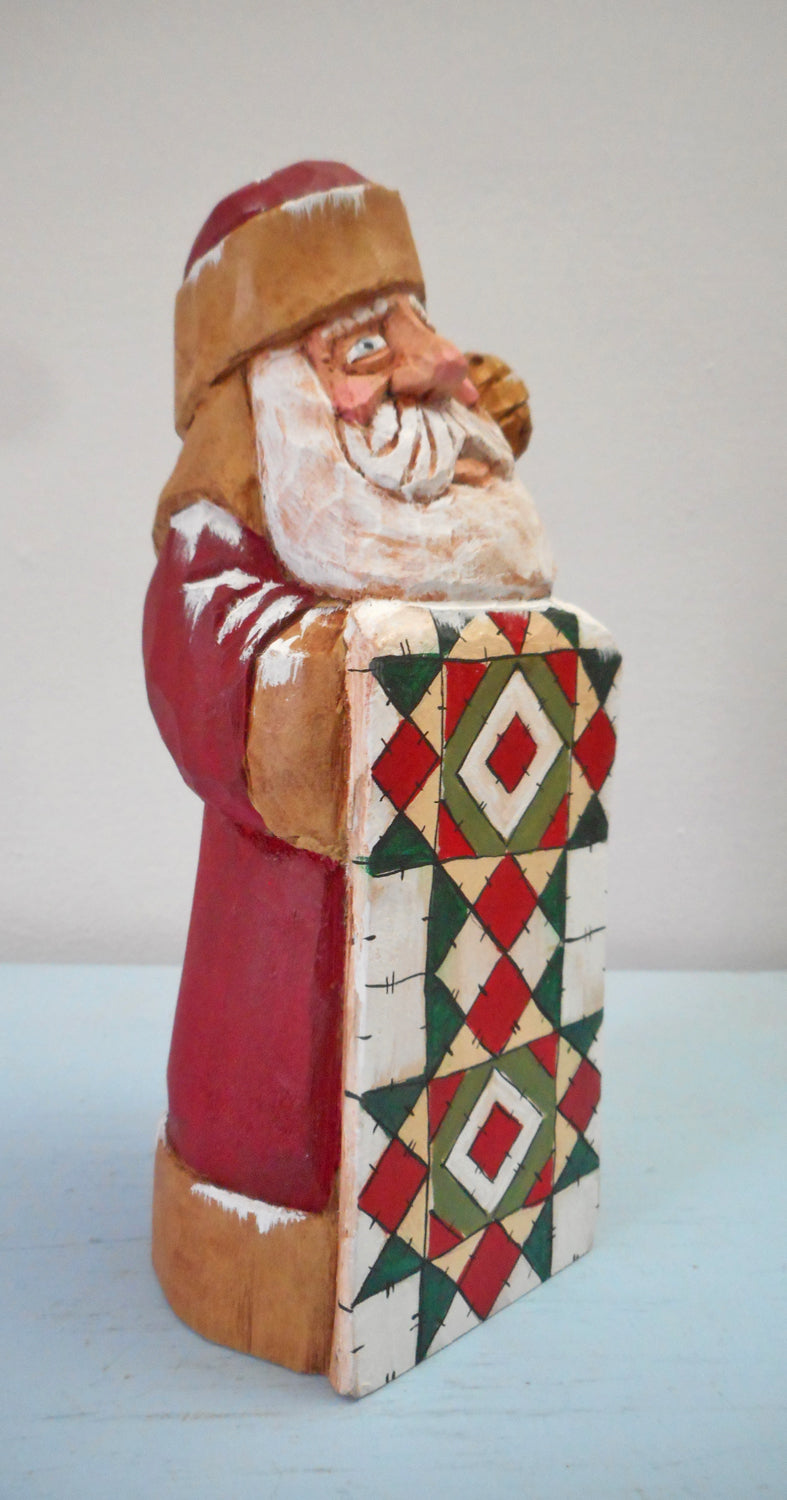 Santa Claus with Candy Barn Quilt