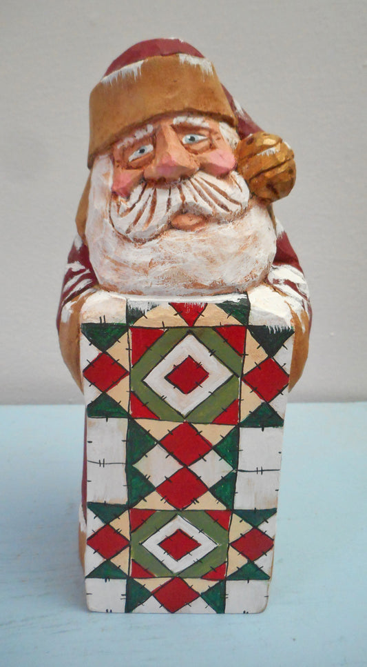 Santa Claus with Candy Barn Quilt