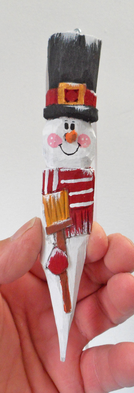 Wood Snowman Tree Ornament