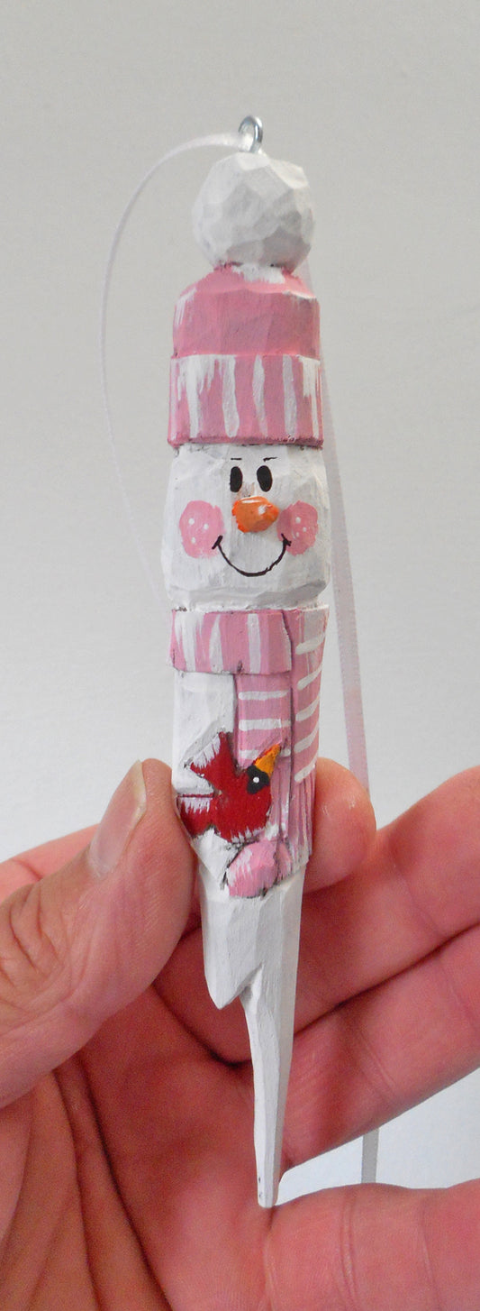 Snowman with Cardinal Ornament
